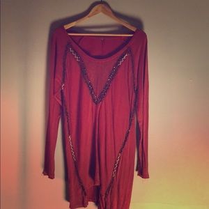 Red FreePeople Tunic.